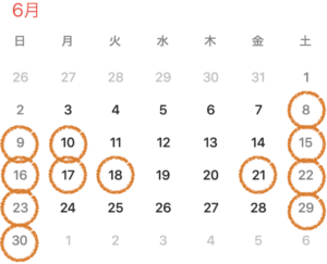 大宮巻き爪矯正院 6月