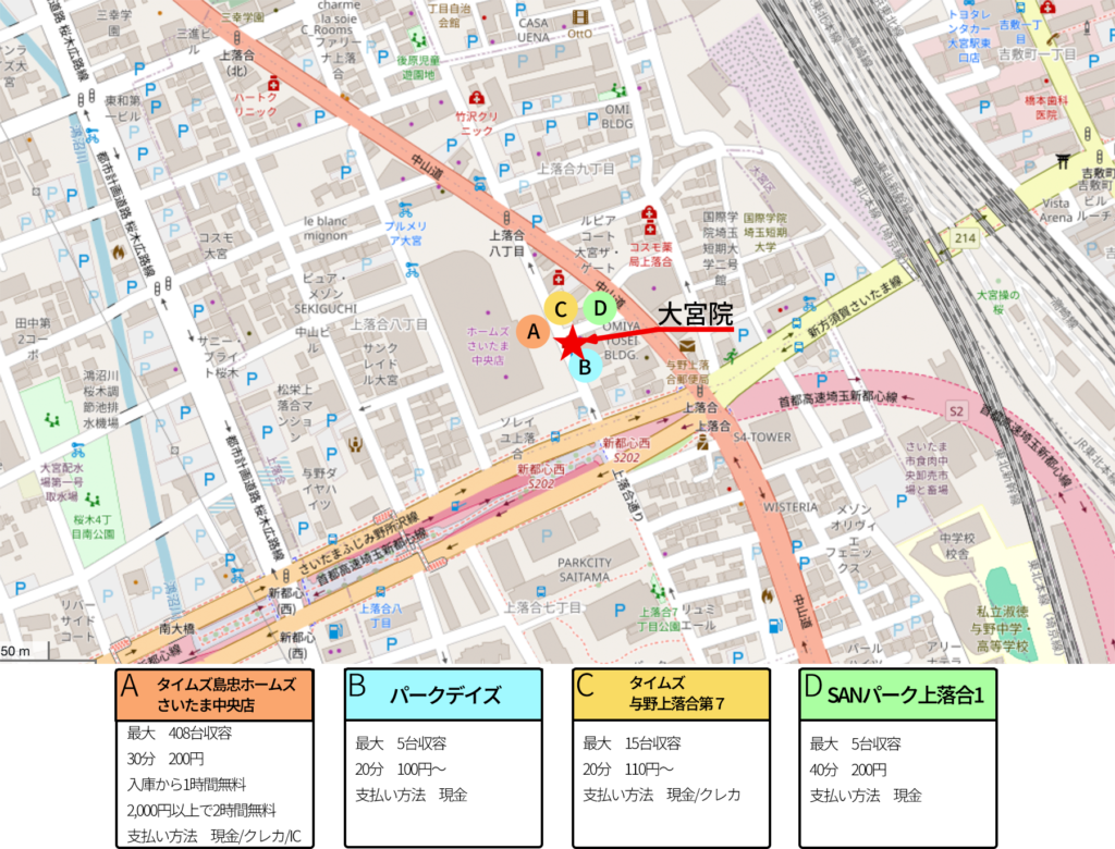 大宮・与野・さいたま新都心の巻き爪専門院 埼玉巻き爪矯正院 大宮院 駐車場PC